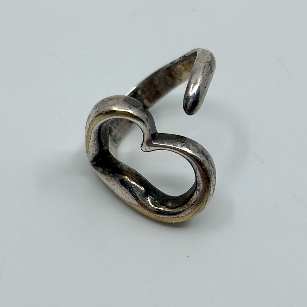 Tiffany & Co. open heart sterling ring